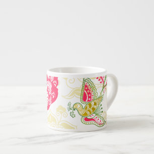 Elegant Patterned Porcelain Espresso Cup