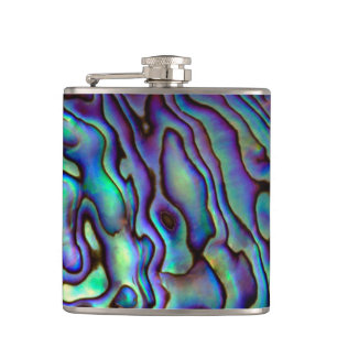 Elegant Paua Shell Look Hip Flask