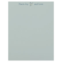 Elegant Peace Joy and Love Graphic Dove Sage 