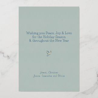 Elegant Peace Joy and Love Graphic Dove Sage Gold