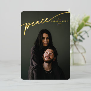 Elegant 'Peace' Typographic Script