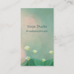 Elegant Peaceful Calm Lotus Soft Artistic Wellness Appointment Card