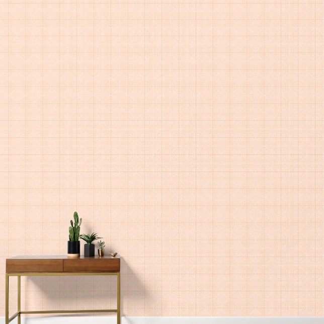 Elegant Peach and Pink Extra Small Geometric Motif Wallpaper (Hallway)