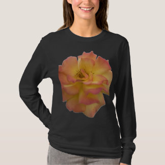 Elegant Peach and Yellow Rose Women's Long Sleeve T-Shirt
