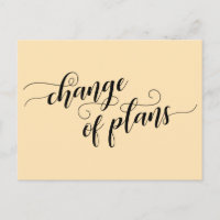 Elegant Peach Change of Plans Postponed Wedding