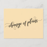 Elegant Peach Change of Plans Postponed Wedding