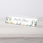 Elegant Peach Floral Modern Script