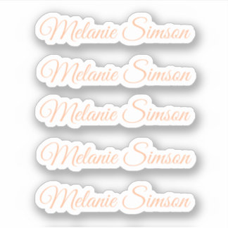 Elegant peach fuzz script personalised name