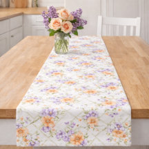 Elegant Peach Lavender Spring Floral Cottagecore