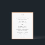 Elegant Peach Monogram Budget Wedding Invite<br><div class="desc">Modern wedding invitations featuring a clean design with serif and script fonts.</div>