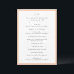 Elegant Peach Monogram Modern Wedding Programme<br><div class="desc">Modern wedding programs featuring a clean design with serif and script fonts.</div>