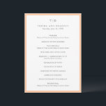 Elegant Peach Monogram Modern Wedding Programme<br><div class="desc">Modern wedding programs featuring a clean design with serif and script fonts.</div>