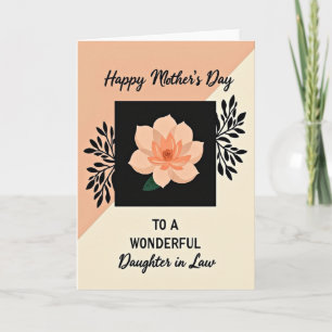 Elegant Peach Mothers Day Card