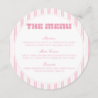 Elegant Peach Pink Striped Pattern Baby Shower