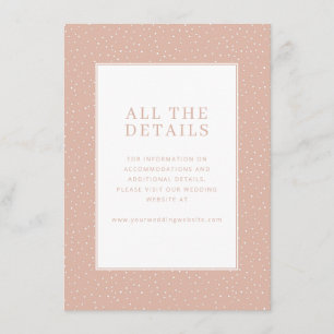Elegant Peach Polka Dots Enclosure Card