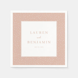 Elegant Peach Polka Dots Napkin