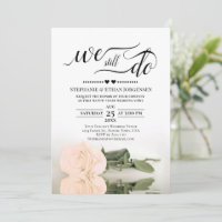 Elegant Peach Rose We Still Do Wedding Vow Renewal