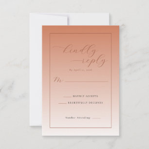 Elegant Peach RSVP Card