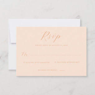 Elegant Peach RSVP Template