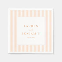 Elegant Peach Striped Minimalist