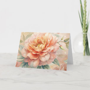 Elegant Peach Tone Vintage Inspired Past Note Card