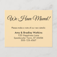 Elegant, Peach We Have Moved Change of Address