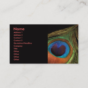 Elegant Peacock Business Card