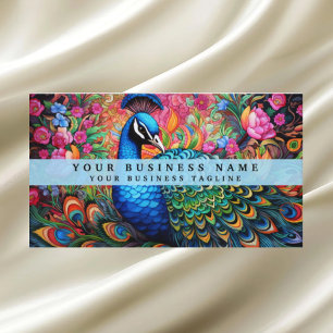 Elegant Peacock Business Cards