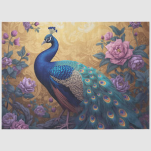 Elegant Peacock Decoupage  Tissue Paper
