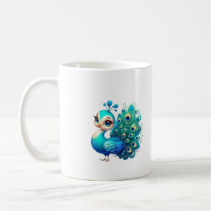Elegant Peacock Design Cup