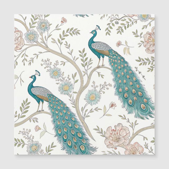 Elegant Peacock Floral Vintage (4) (Front)
