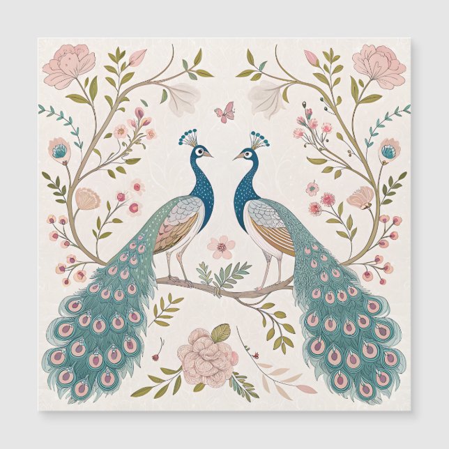 Elegant Peacock Floral Vintage (5) (Front)