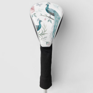 Elegant Peacock Floral Vintage (8) Golf Head Cover