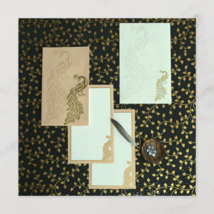 Elegant Peacock Invitations   IndianWeddingCards