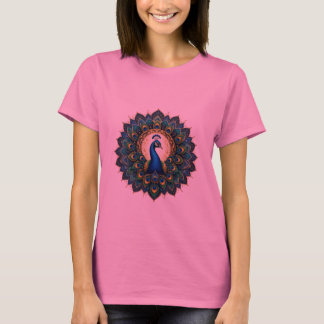 Elegant Peacock Mandala Toddler T-Shirt | Colourfu