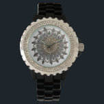 Elegant Peacock Mandala Watch<br><div class="desc">Elevate your wristwear with this stunning mandala watch, blending intricate peacock-inspired patterns with the timeless beauty of sacred geometry. This hand-drawn and digital design features deep emerald and gold accents, perfectly encased in a sophisticated ledies accessories with a classic strap. It’s more than just a timepiece; it’s a piece of...</div>