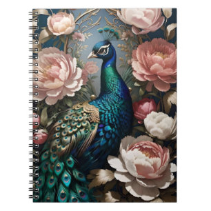 Elegant Peacock Pink Peonies  Notebook