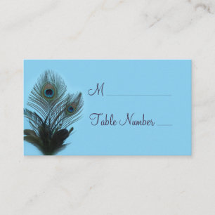 Elegant Peacock Place Card (turquoise)