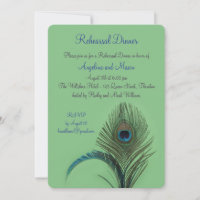 Elegant Peacock Rehearsal Dinner (green)