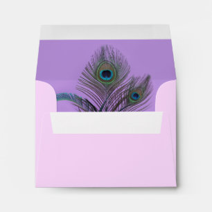 Elegant Peacock RSVP Envelope (purple)