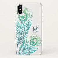 Elegant Peacock Vintage Monogram
