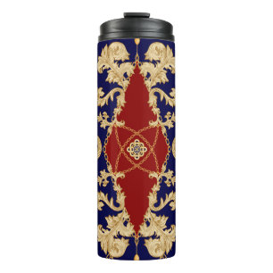 Elegant Pear Fruits: Vintage Seamless Thermal Tumbler