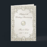 Elegant Pearl 30th Wedding Anniversary Card<br><div class="desc">A Creative Card Design featuring a satin pearl colour and flourish design theme with a variety of custom images, shapes, patterns, styles and fonts in this one-of-a-kind "Elegant Pearl 30th Wedding Anniversary" Greeting Card. This elegant and attractive design comes complete with customisable text lettering and anniversary elements both on the...</div>