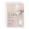 Elegant Pearl Bow Beige Neutral Baby Shower