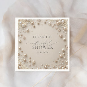 Elegant Pearl Bridal Shower Napkin