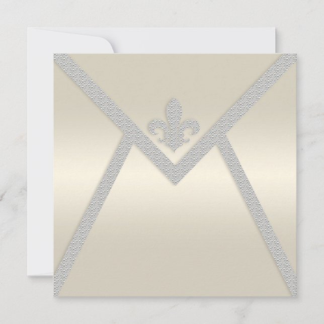 Elegant Pearl Envelope Wedding Invitations (Front)