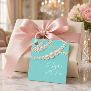 Elegant Pearl Gift Tag – "To (Name), With Love"