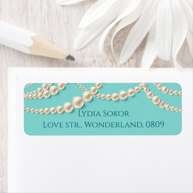 Elegant Pearl Return Address Label (Insitu)