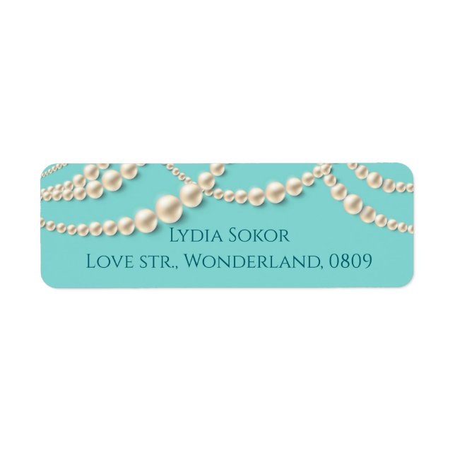 Elegant Pearl Return Address Label (Front)