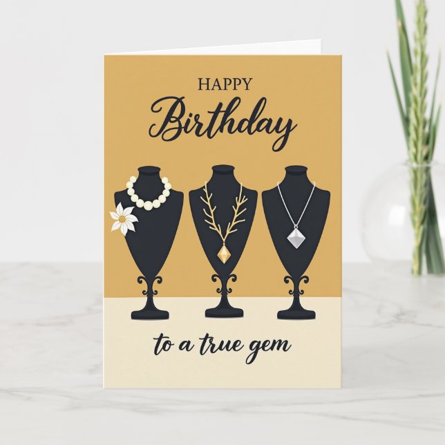 Elegant Pearlescent Birthday Card (Front)